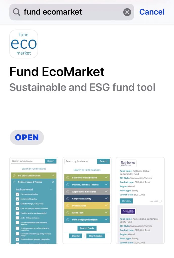 Fund EcoMarket App launched
