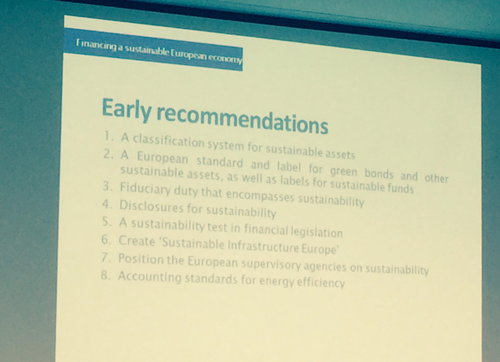 HLEG – EU sustainable finance interim report published