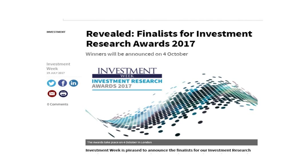 Fund EcoMarket ESG / SRI research award finalist
