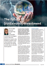 'The future of (sustainable) investment' - Moneyfacts article