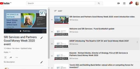 SRI Services & Partners Good Money Week 2020 event videos now live!
