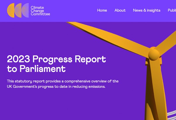 Climate Change Committee report critical of UK government progress towards Net Zero