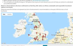 New 'Find An Adviser' Map added to Fund EcoMarket