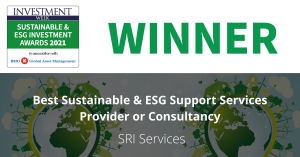 SRI Services WINS Investment Week 'Best ESG Support Service Provider' award
