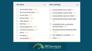 Mapping SRI Styles to SDR labels