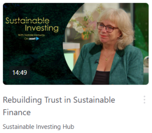 Asset TV interview - rebuilding trust in sustainable finance