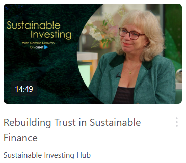 Asset TV interview – rebuilding trust in sustainable finance